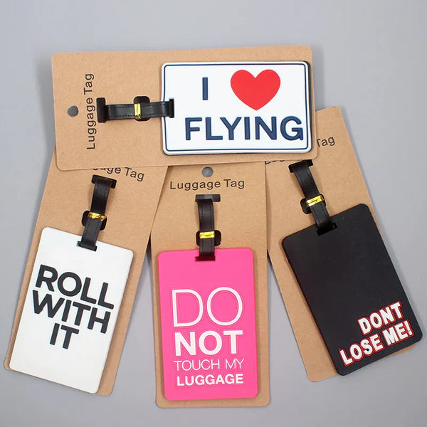 Travel Accessories Novelty Letters Luggage Travel Tag Silica Gel Suitcase ID Addres Holder Baggage Boarding Tag Portable Label